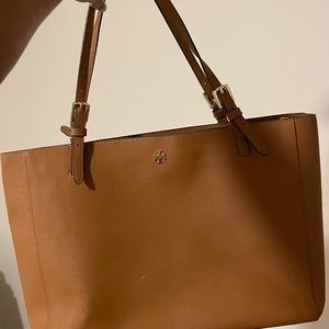 Tori Burch York Large Tote Carmel/brown